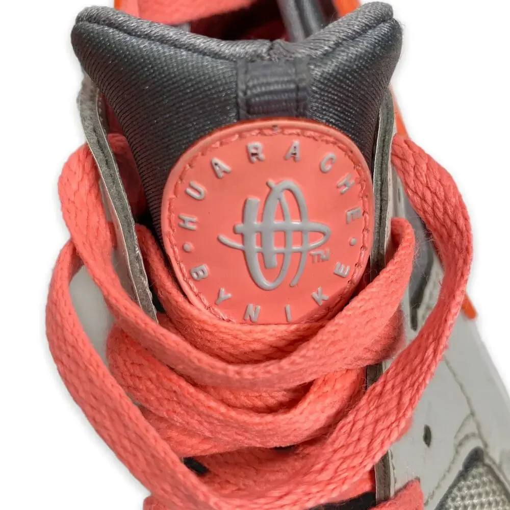 Girls' Nike Air Huarache Run Pure Platinum Lava GS Running 4.5 Youth